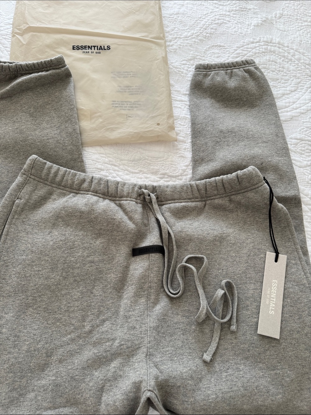 NWT ESSENTIALS Fear of God Grey Fleece Sweatpants